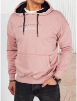 Pánská růžová mikina s potiskem Dstreet model 21976138 - FashionStreet