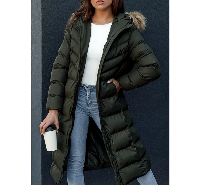 Dámský zimní kabát zelený Dstreet model 21978769 - FashionStreet