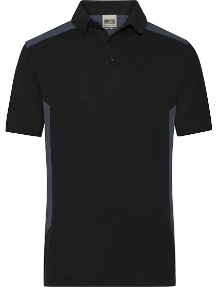 Daiber JN 1826 Pánske pracovné polo tričko z piké „Strong“ 02.1826 čierna/uhľová
