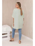 Nadrozmerná blúzka s príveskom mätovej farby Nadrozmerná blúzka s príveskom mätovej farby