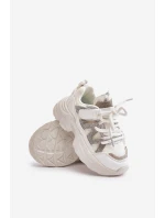 Dětské tenisky se zirkony bílé model 21672916 - Boto Dětské tenisky se zirkony bílé model 21672916 - Boto