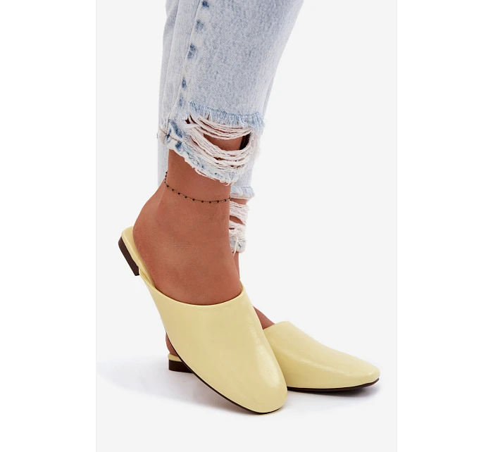 Dámské z imitace kůže Ploché Žluté model 22102949 - Boto Dámské z imitace kůže Ploché Žluté model 22102949 - Boto