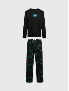 Pánske pyžamo 000NM2526E I2R čierne s potlačou - Calvin Klein