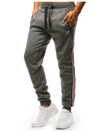 Pánske antracitové tepláky FashionStreet UX3623