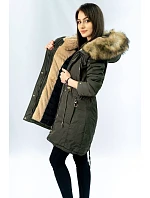 CIEPŁA DAMSKA PARKA ZIMOWA KHAKI model 21241757 - MHM CIEPŁA DAMSKA PARKA ZIMOWA KHAKI model 21241757 - MHM