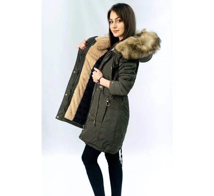 CIEPŁA DAMSKA PARKA ZIMOWA KHAKI model 21241757 - MHM CIEPŁA DAMSKA PARKA ZIMOWA KHAKI model 21241757 - MHM