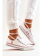 Damskie Materiałowe Trampki BIG STAR JJ274123 Białe Damskie Materiałowe Trampki BIG STAR JJ274123 Białe