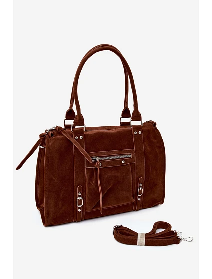 Velká taška z imitace semiše Camel model 22220947 - Flora&Co Velká taška z imitace semiše Camel model 22220947 - Flora&Co