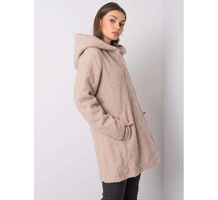 Płaszcz model 18997314 beżowy - FPrice Płaszcz model 18997314 beżowy - FPrice
