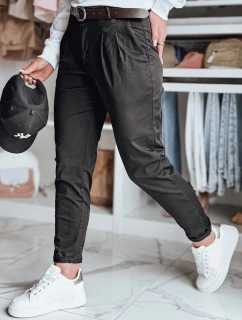 Dámske nohavice chinos s opaskom MODELA black FashionStreet UY2568