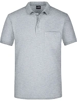 JN Piqué polo s kapsou 02.0 grey heather model 22494161 - Daiber JN Piqué polo s kapsou 02.0 grey heather model 22494161 - Daiber