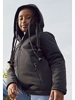Padded Hooded Softshell Junior Dětská zateplená softshellová bunda s kapucí model 22454895 dark navy - Clique