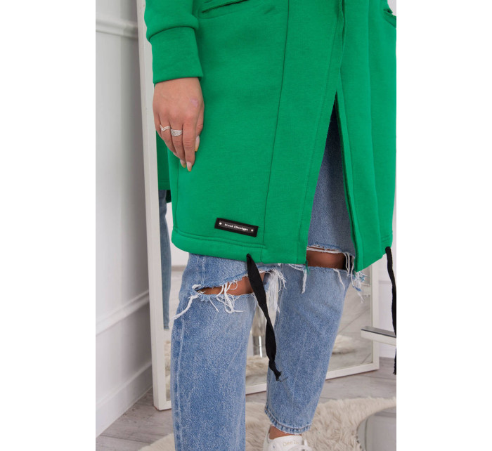 Zateplená bunda s kapucňou zelená