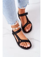 Damskie Sportowe Sandały Na Rzepy Czarne Ultimate Damskie Sportowe Sandały Na Rzepy Czarne Ultimate