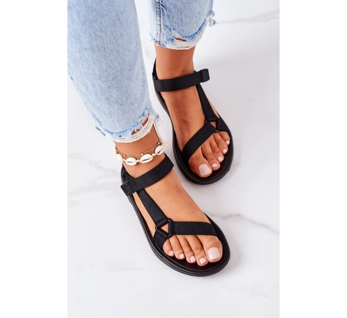 Damskie Sportowe Sandały Na Rzepy Czarne Ultimate Damskie Sportowe Sandały Na Rzepy Czarne Ultimate