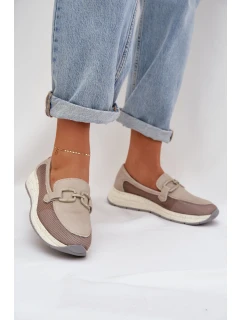 Dámské Kožené Mokasíny D&A model 21685986 Šedé - S.Barski