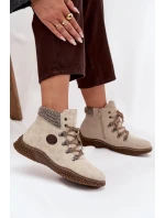 Ocieplane Botki Trapery Damskie Jasnobeżowe Zenaya Ocieplane Botki Trapery Damskie Jasnobeżowe Zenaya