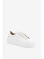 Dámske kožené tenisky na platforme Zazoo N408S7 white