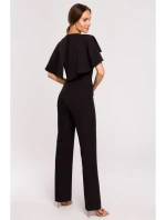 M670 Kombinéza s volánikmi - čierna
