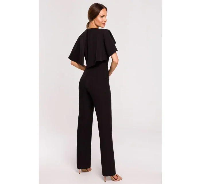 M670 Kombinéza s volánikmi - čierna