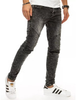 Tmavosivé pánske džínsové nohavice UX2942