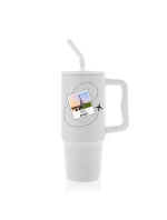 Vlastní text na cestovatelskou termosku s barevným víčkem