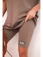 Dámský bavlněný komplet s krátkým rukávem a šortkami fango