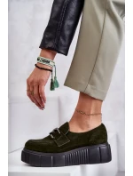 Modne Zamszowe Półbuty Na Platformie Khaki Lemar Marsol Modne Zamszowe Półbuty Na Platformie Khaki Lemar Marsol