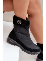 Damskie Modne Ocieplane Śniegowce Progress PROGJ-21-13 Czarne Damskie Modne Ocieplane Śniegowce Progress PROGJ-21-13 Czarne