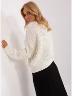 Sweter AT SW model 18900708 ecru - FPrice Sweter AT SW model 18900708 ecru - FPrice