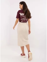 Spódnica model 21253057 jasny beżowy - FPrice