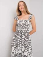 Šaty DHJ SK 13572.09P bielo-čierne