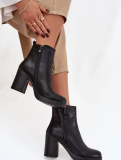 Dámske topánky na stĺpci - čierne Ryselle