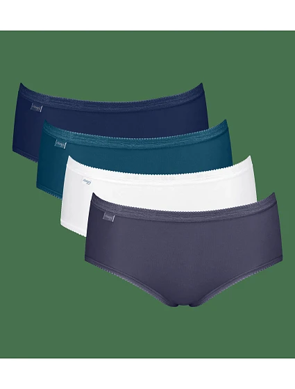 sloggi Basic+ Midi C4P – biela / modrá – SLOGGI biela / modrá – SLOGGI sloggi Basic+ Midi C4P – biela / modrá – SLOGGI biela / modrá – SLOGGI