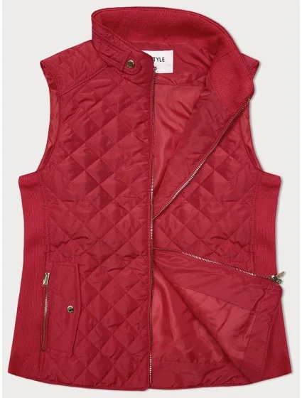 Dámska červená vesta s elastickými vložkami J Style (11Z8152)