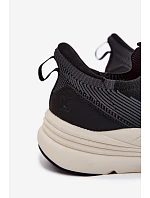 Pánské Sportovní Boty Textilní Na Platformě  Černé model 22147190 - Kobbo