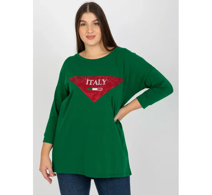 Blúzka VI BZ 2911.82P tmavo zelená
