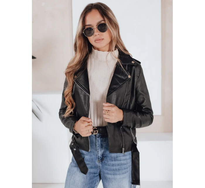 Dámska kožená bunda ramones black FashionStreet TY5200