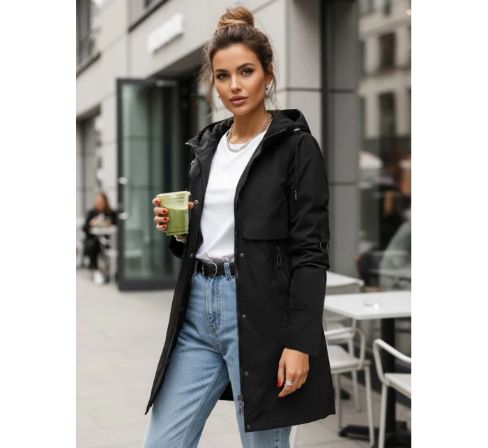 Dámska prechodná bunda parka čierna FashionStreet TY5554