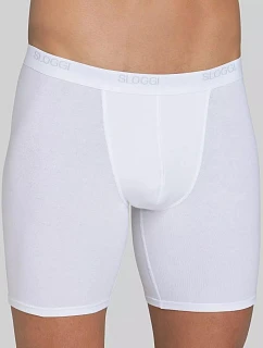 Pánske boxerky sloggi Basic Long, biele  WHITE - SLOGGI