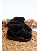 Dětské sněhule na suchý zip černé model 21645714 - Boto