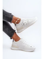 Dámské bílé tenisky z ekokože model 21657592 - Boto Dámské bílé tenisky z ekokože model 21657592 - Boto