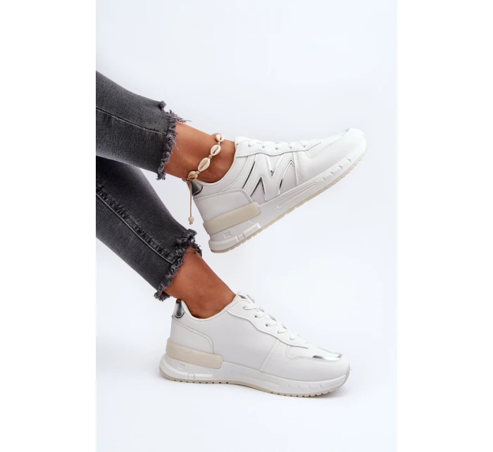 Dámské bílé tenisky z ekokože model 21657592 - Boto Dámské bílé tenisky z ekokože model 21657592 - Boto