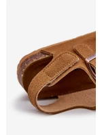 Sandałki Dziecięce Na Korkowej Platformie Zapinane Na Rzep Camel Rorria