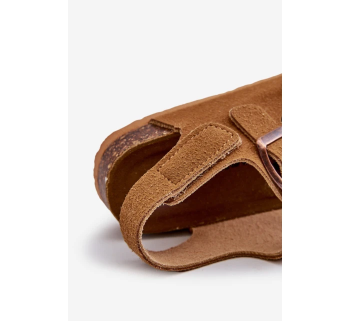 Sandałki Dziecięce Na Korkowej Platformie Zapinane Na Rzep Camel Rorria