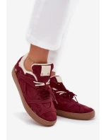 Dámské tenisky na platformě s kožešiny Bordó model 21707261 - Boto