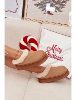 Dámske papuče s kožušinou - ťava Eveline Dámske papuče s kožušinou - ťava Eveline