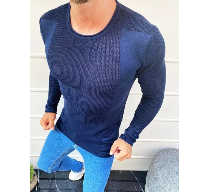 Pánsky tmavomodrý pulóver WX1586