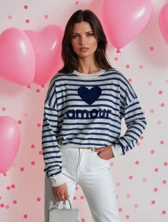 Dámsky sveter NOVES modrý FashionStreet MY2321