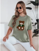 dámské tričko tmavě zelené model 21976366 - Dstreet